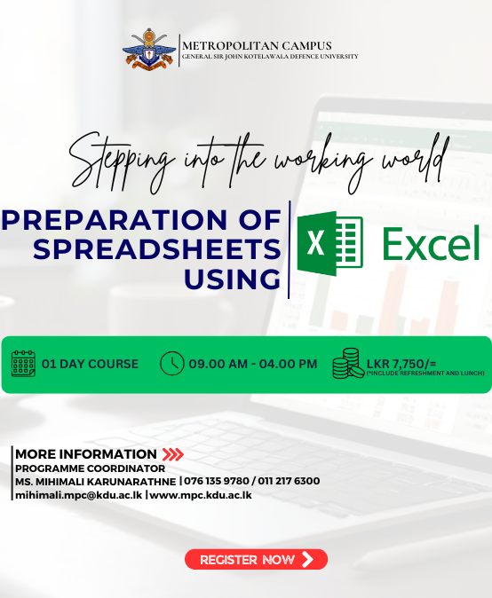 Preparation of Spreadsheets using MS Excel