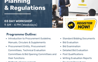 Procurement Guidelines, Planning & Regulations