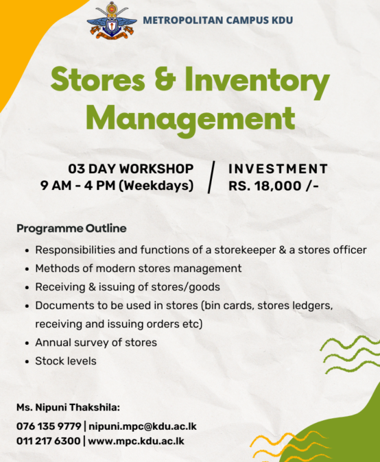 Stores and Inventory Management